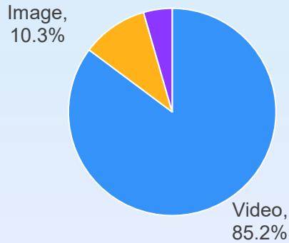 Share of creatives by type