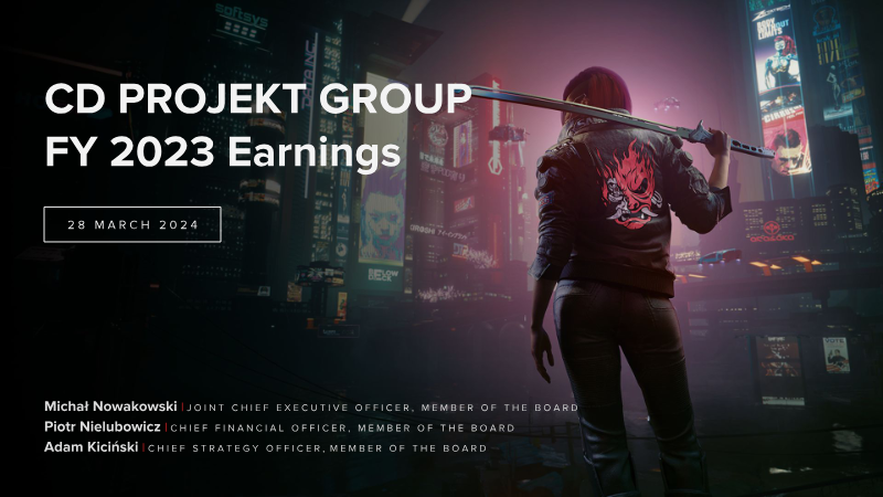 Cover of CD Projekt Group FY 2023 Earnings