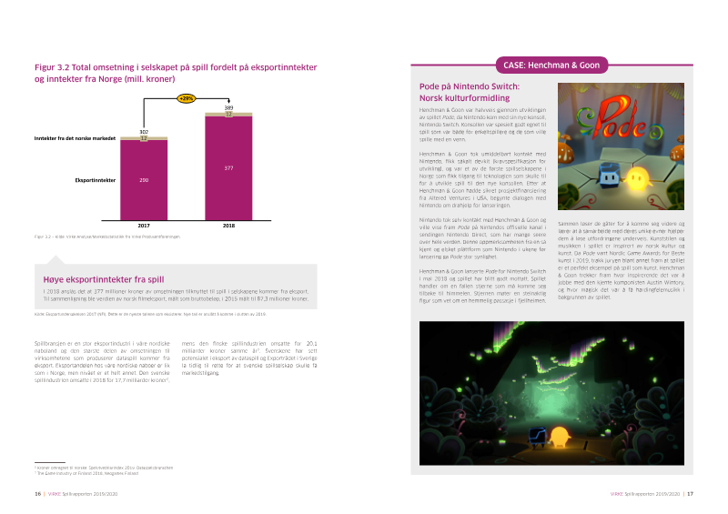 The figure illustrates the case of Henchman & Goon, a company that specializes in creating interactive 3D environments for educational purposes