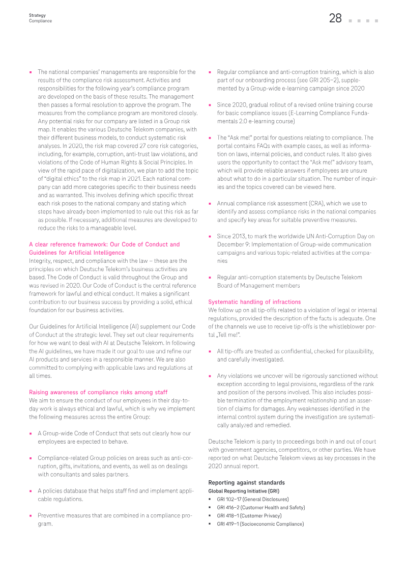 The national companies' management are responsible for the results of the compliance risk assessment