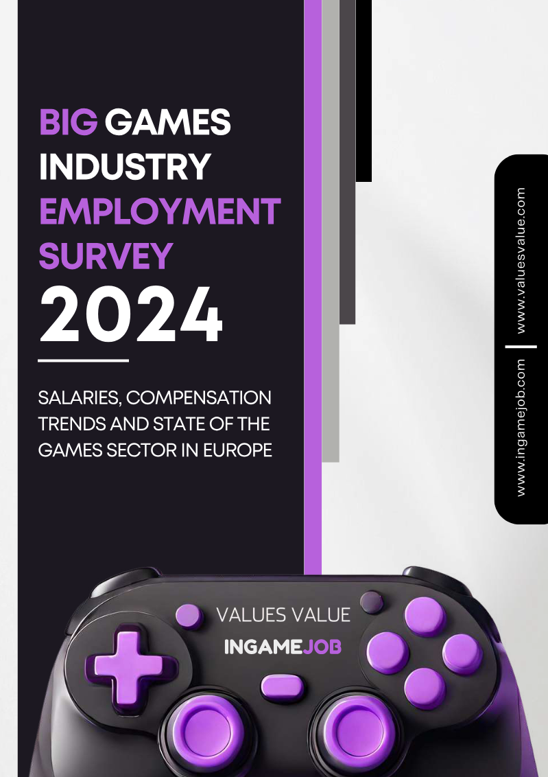 Cover of Big Games Industry Employment Survey 2024: Salaries, Compensation Trends and State of the Games Sector in Europe
