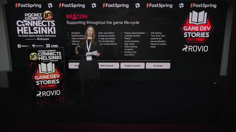 Cover of Session: How to run Mobile Games as a Service for Decades? Introducing Beacon, Niina Ojala, Rovio.