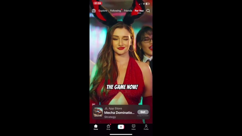 Cover of Mecha Domination's odd overdub ads from TikTok.