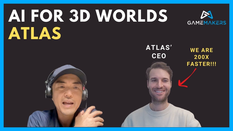 Cover of Gaming x AI: How Atlas makes models for 3D worlds 200X faster! (ft. CEO Ben James)