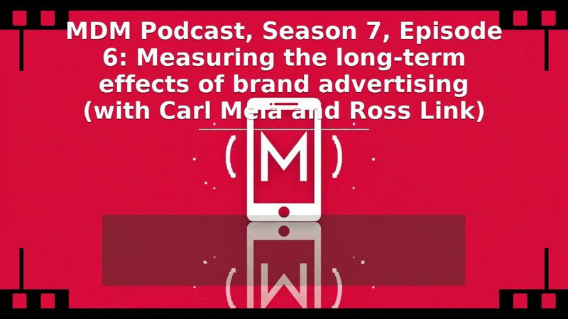 Cover of Measuring the long-term effects of brand advertising (with Carl Mela and Ross Link)