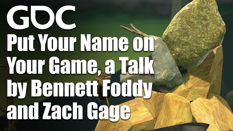 Cover of Put Your Name on Your Game, a Talk by Bennett Foddy and Zach Gage