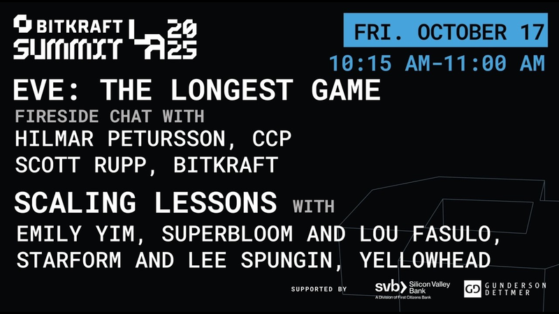 Cover of BITKRAFT Summit 2025 Day 3 - EVE: The Longest Game with Hilmar Petursson (CCP)
