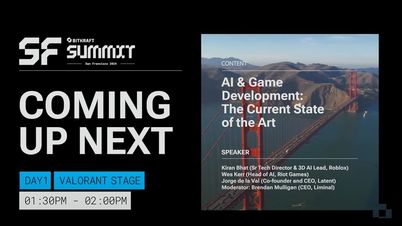Cover of AI & Game Development: The Current State of the Art | BITKRAFT Summit 2024