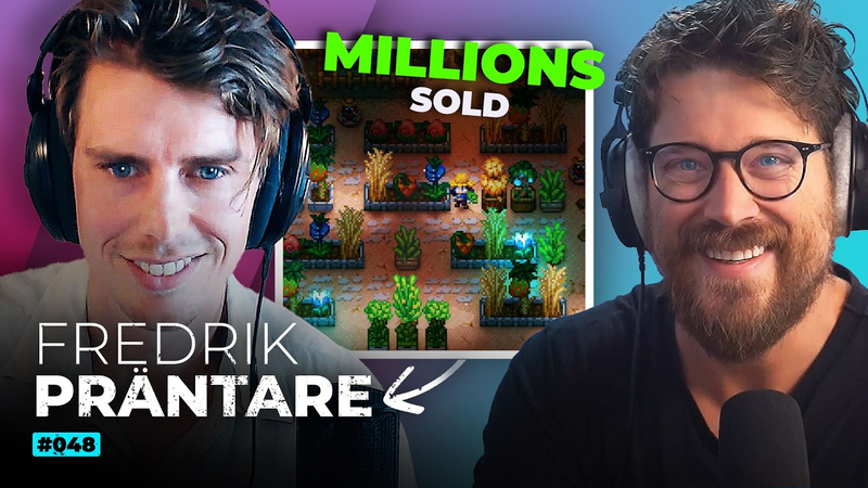 Cover of Fredrik Präntare: How He Sold Millions Of Copies, Solo Dev vs. Team, 3 Years On 1 Game | Ep. #048