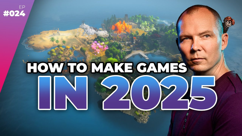 Cover of How To Make Indie Games In 2025 w/ Jonathan Blow — Full Time Game Dev Podcast Ep. 024