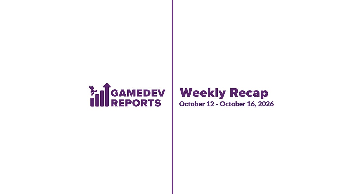 Cover of Weekly Gaming Reports Recap: October 12 - October 16, 2026