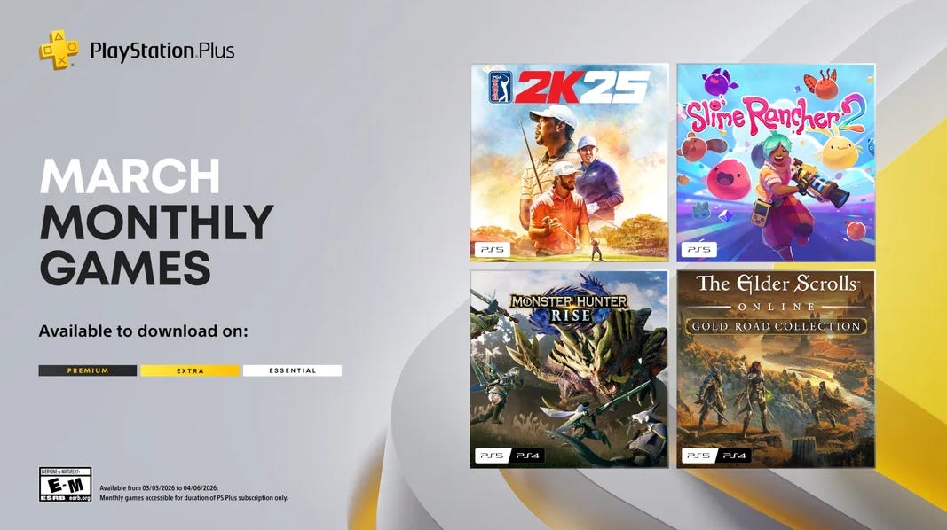 Cover of March PlayStation Plus Essential Tier Performance
