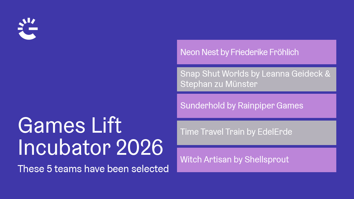 Cover of Games Lift Incubator 2026: Gamecity Hamburg Supports Five New Games Startups
