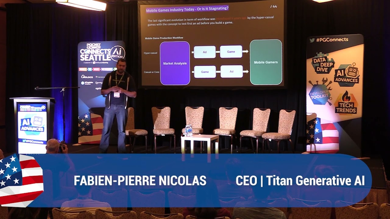 Cover of Session: From Handcrafted To AI Generated Mobile Games, Fabien Pier, Titan Generative AI
