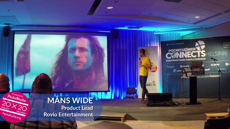 Cover of PGC Helsinki 2018 Pecha Kucha sessions: Rovio's Måns Wide
