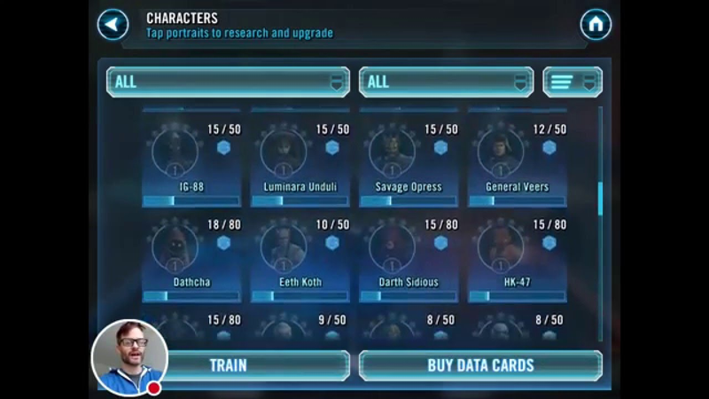 Cover of Optimising Light Side squads in Star Wars: Galaxy of Heroes