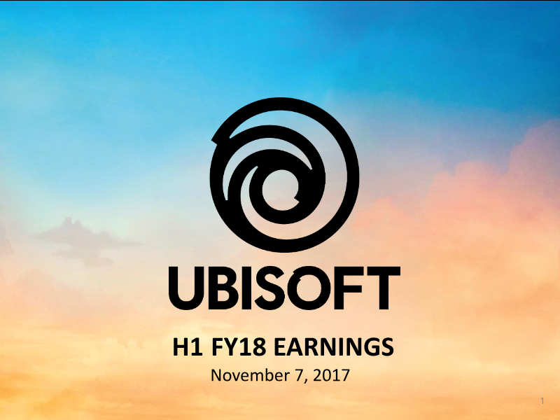 Cover of Ubisoft FY18 Earnings