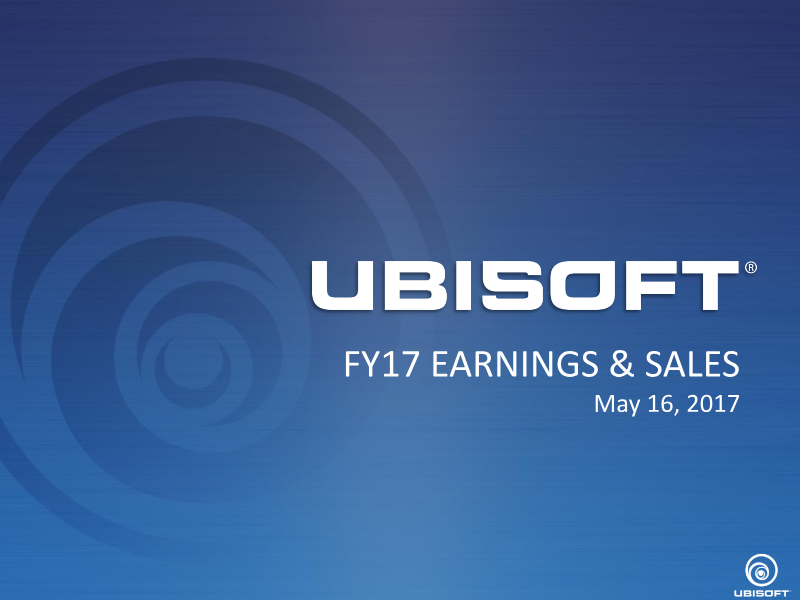 Cover of Ubisoft FY17 Earnings and Sales
