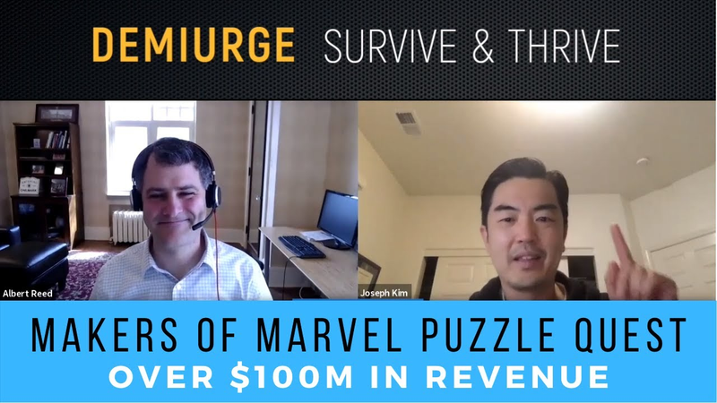 Cover of Surviving & Thriving in Games with Demiurge | Marvel Puzzle Quest ($100M+ in Revenue)