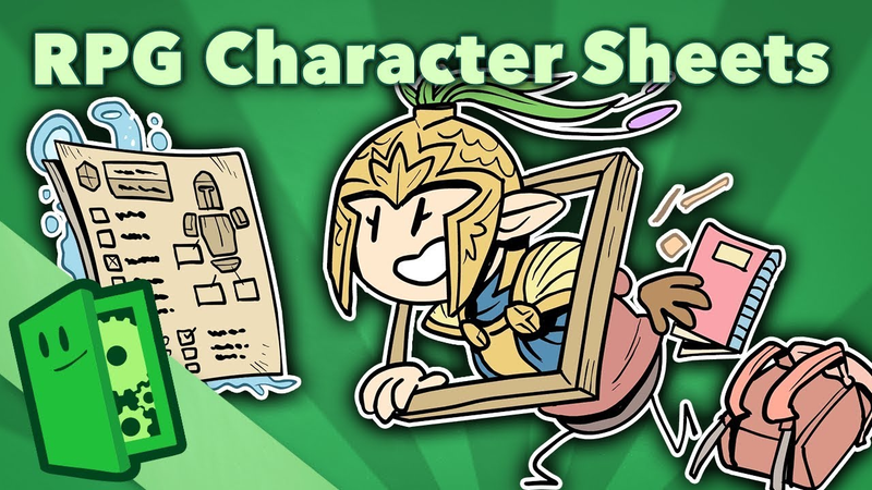 Cover of RPG Character Sheets - Designing Gameplay Around Character Customization - Extra Credits