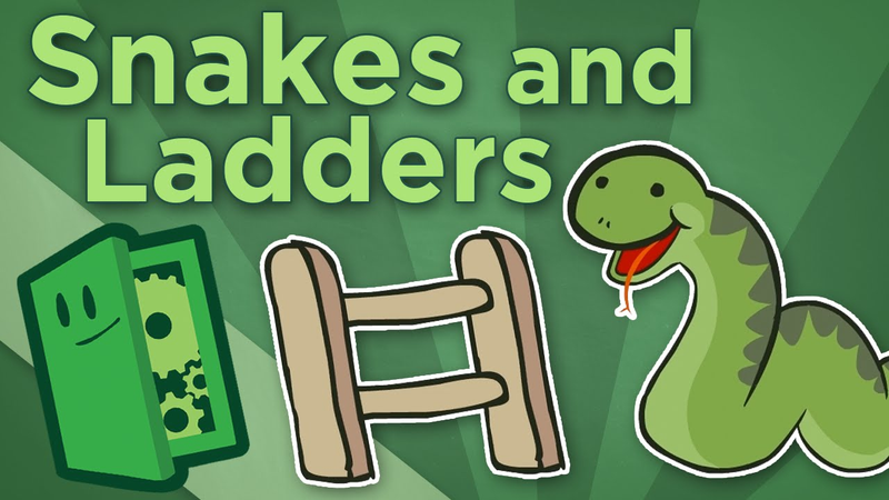 Cover of Snakes and Ladders - How the Meaning of an Ancient Children's Game Adapted Over Time - Extra Credits