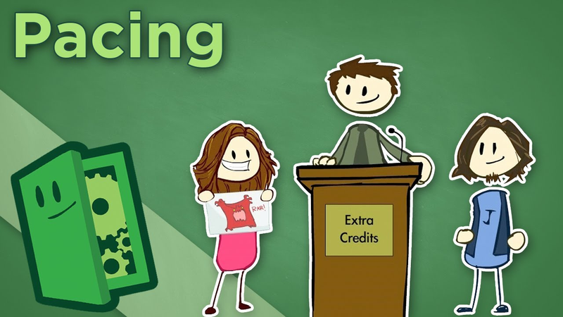 Cover of Pacing - How Games Keep Things Exciting - Extra Credits