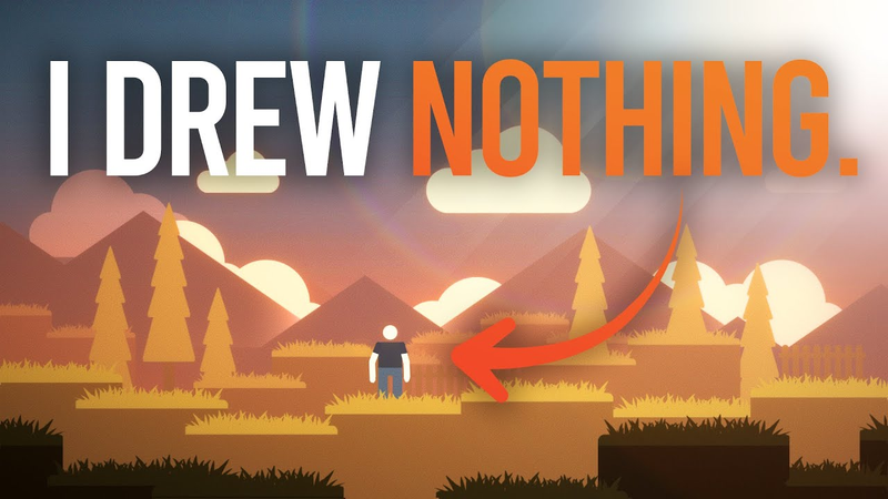 Cover of Make A Beautiful 2D Game Without DRAWING A THING (PS + Unity Tutorial)