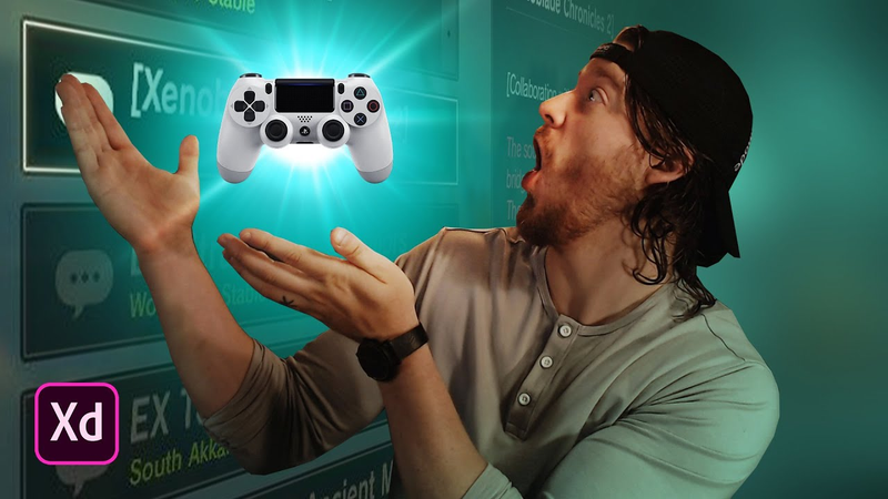 Cover of Prototyping Your Game With A Gamepad (Adobe XD Tutorial)!