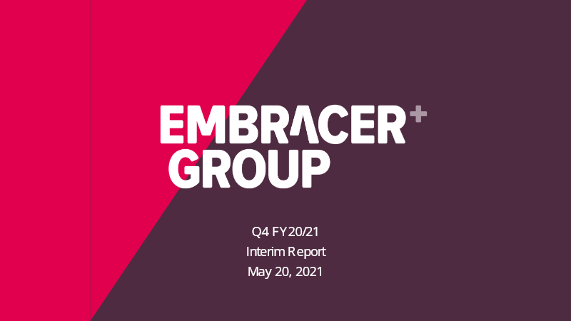 Cover of Embracer Group Q4 FY20/21 Interim Report