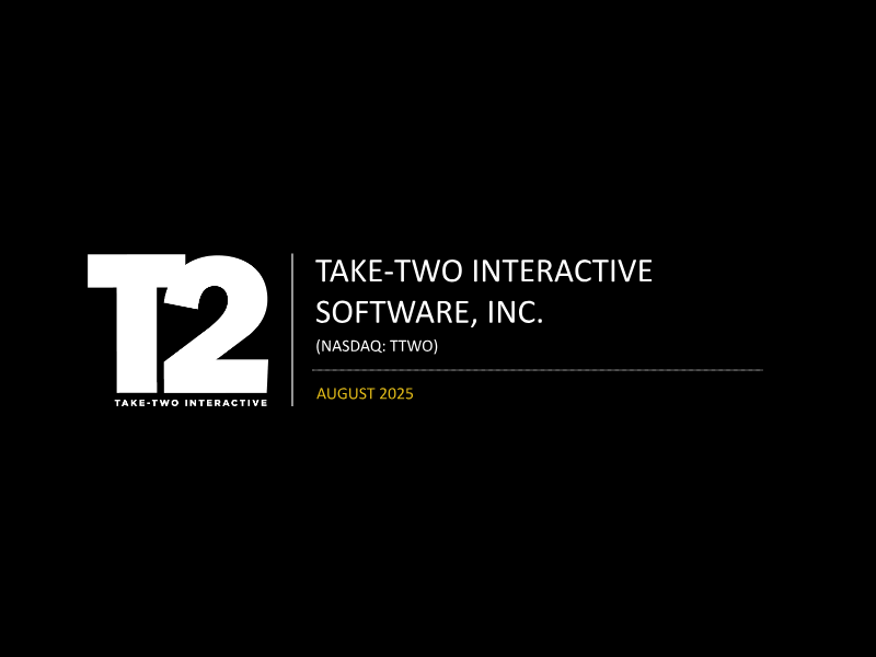 Cover of Take-Two Interactive Investor Presentation: August 2025