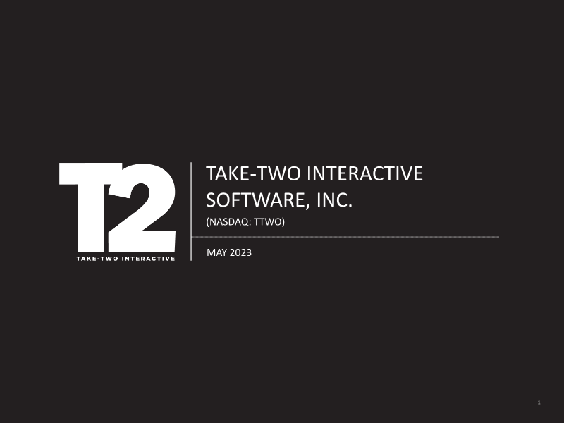 Cover of Take-Two Interactive Investor Presentation: May 2023