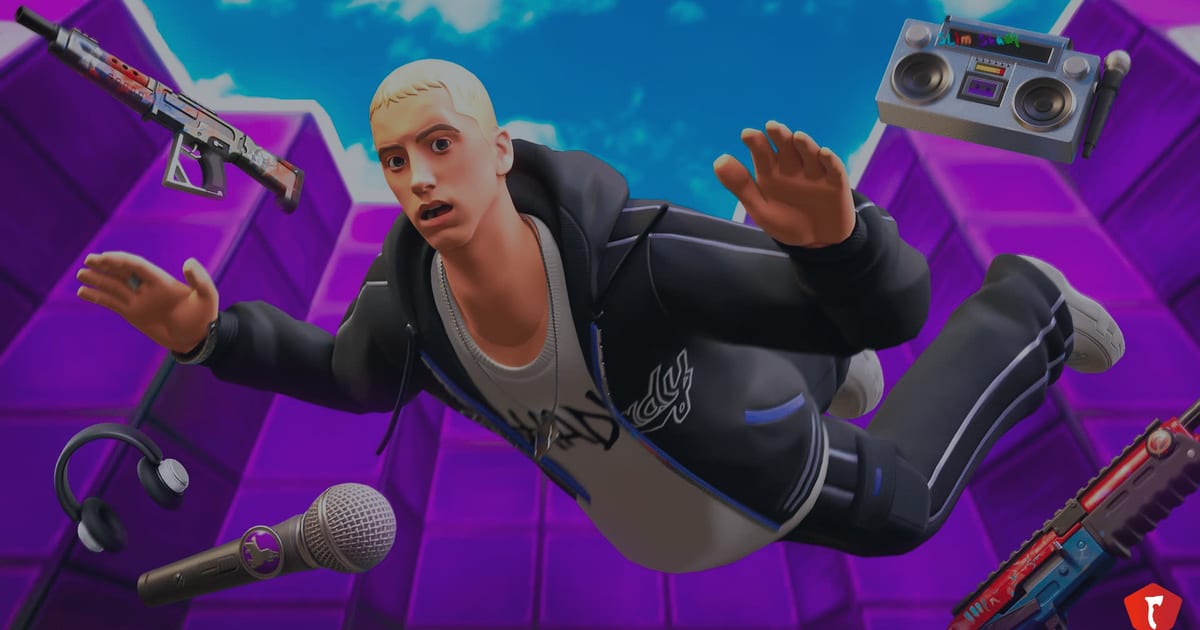 Cover of Eminem & Fortnite Collab on Live Streaming