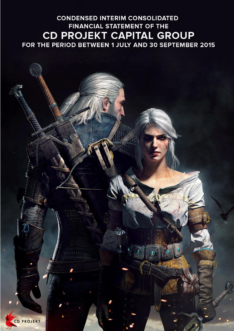 Cover of CD PROJEKT Capital Group Q3 2015 Financial Results