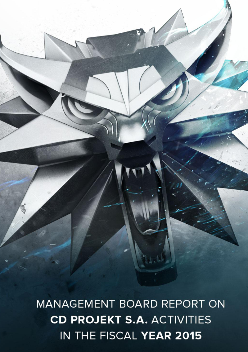 Cover of Management Board Report on CD PROJEKT S.A. Activities: 2015