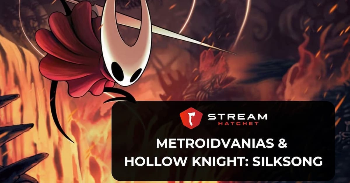Cover of Hollow Knight: Silksong & Metroidvanias on Live Streaming