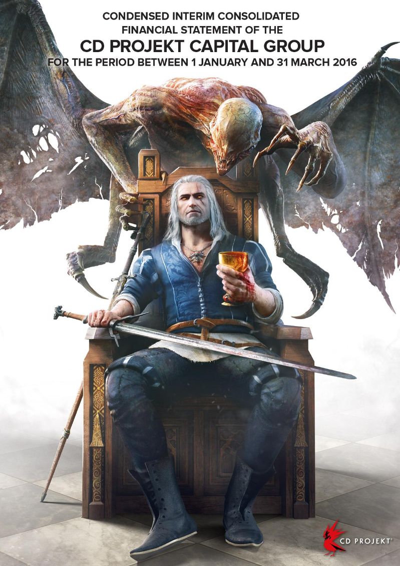 Cover of CD PROJEKT Capital Group Q1 2016 Financial Statement
