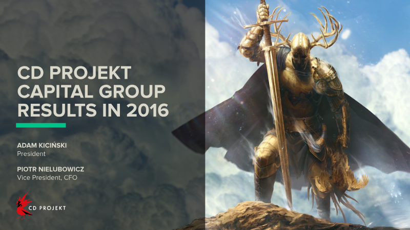 Cover of CD Projekt Capital Group Results in 2016