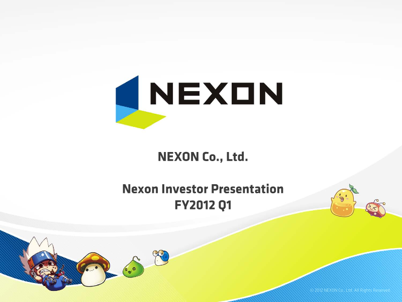 Cover of Nexon Investor Presentation: Q1 2012