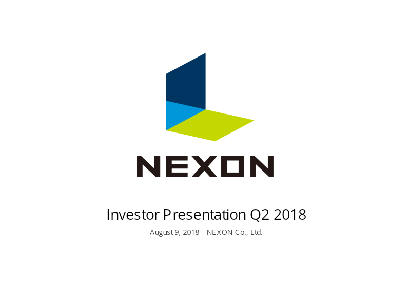 Cover of Nexon Q2 2018 Investor Presentation