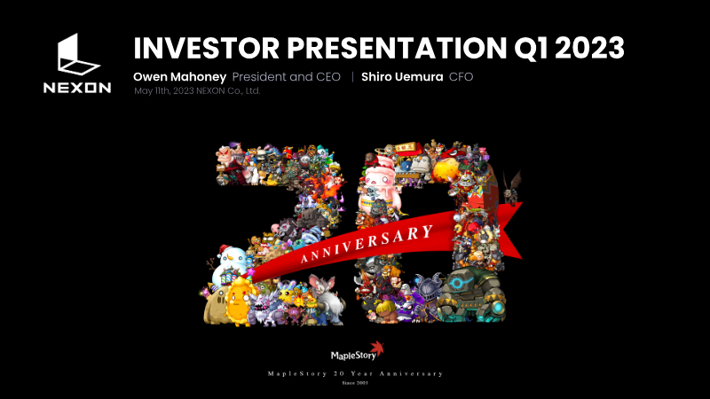 Cover of Nexon Q1 2023 Investor Presentation