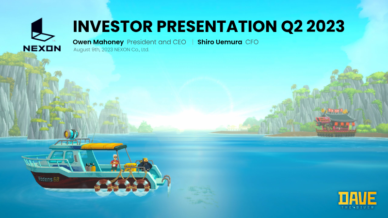 Cover of NEXON Q2 2023 Investor Presentation