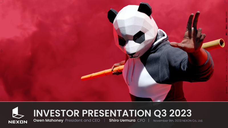 Cover of NEXON Q3 2023 Investor Presentation