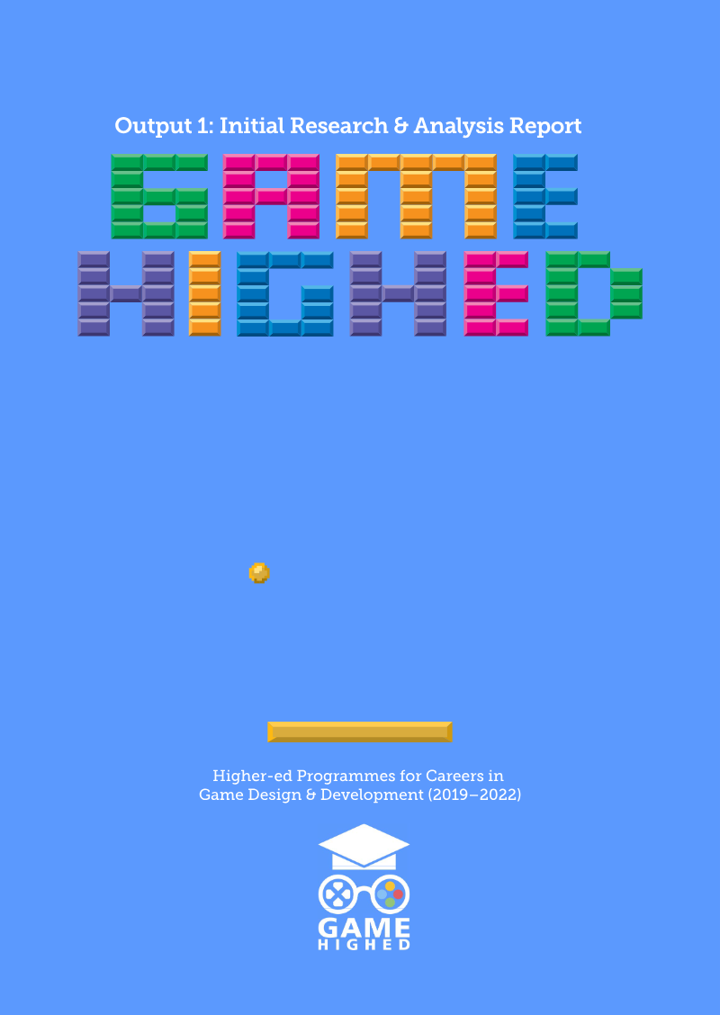 Cover of Initial Research & Analysis Report: Higher-ed Programmes for Careers in Game Design & Development