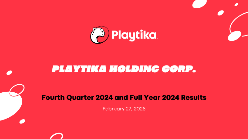 Cover of Playtika Holding Corp. Fourth Quarter 2024 and Full Year 2024 Results