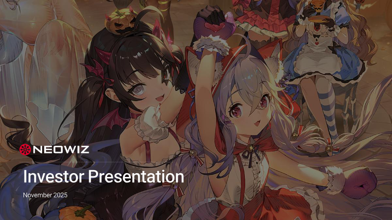 Cover of Neowiz Investor Presentation: Q3 2025