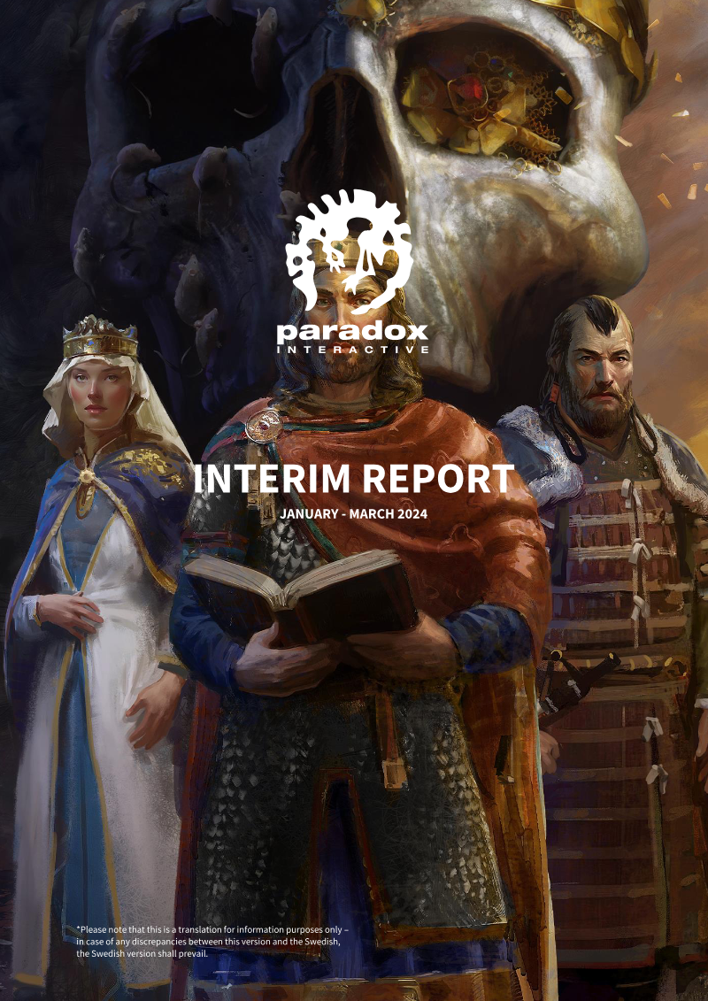 Cover of Paradox Interactive Interim Report: January – March 2024