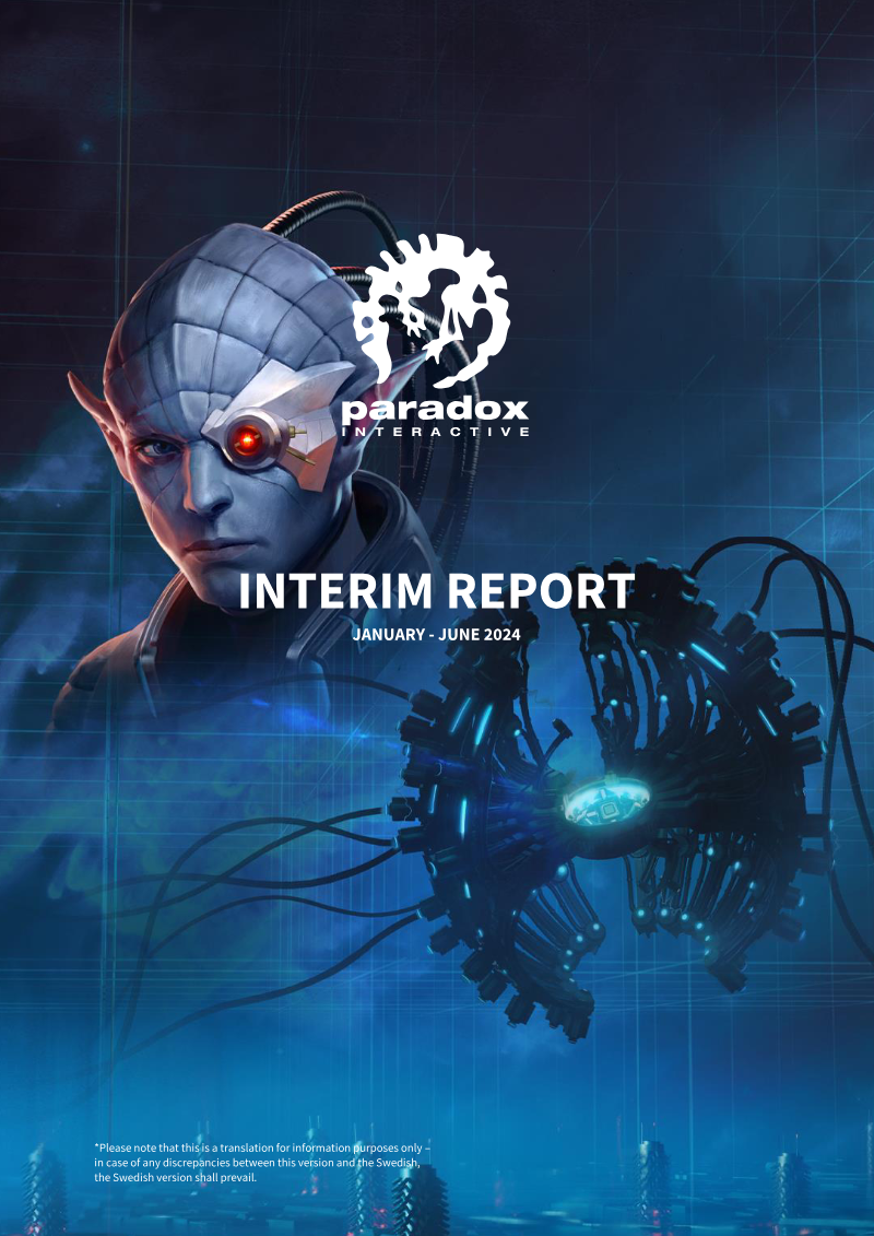 Cover of Paradox Interactive Interim Report: January – June 2024