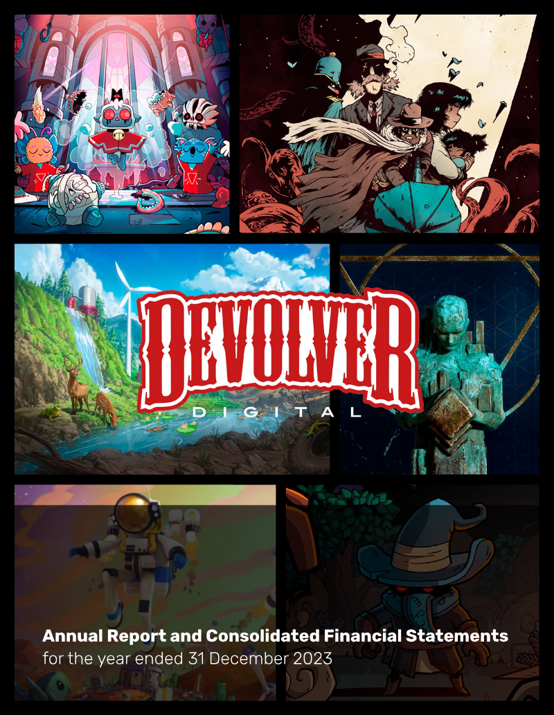 Cover of Devolver Digital: Annual Report and Consolidated Financial Statements 2023