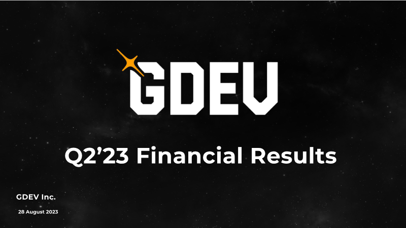 Cover of GDEV Inc. Q2 2023 Financial Results