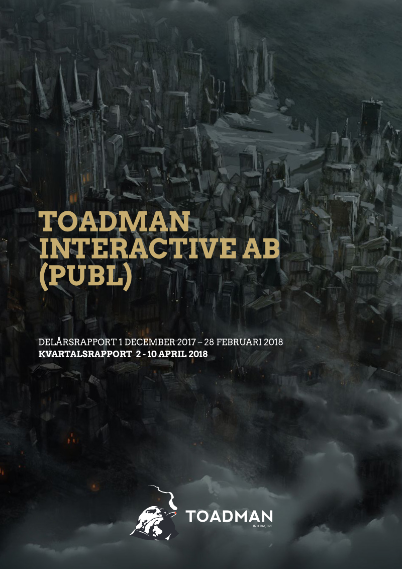 Cover of Toadman Interactive: Interim Report 1 December 2017 – 28 February 2018